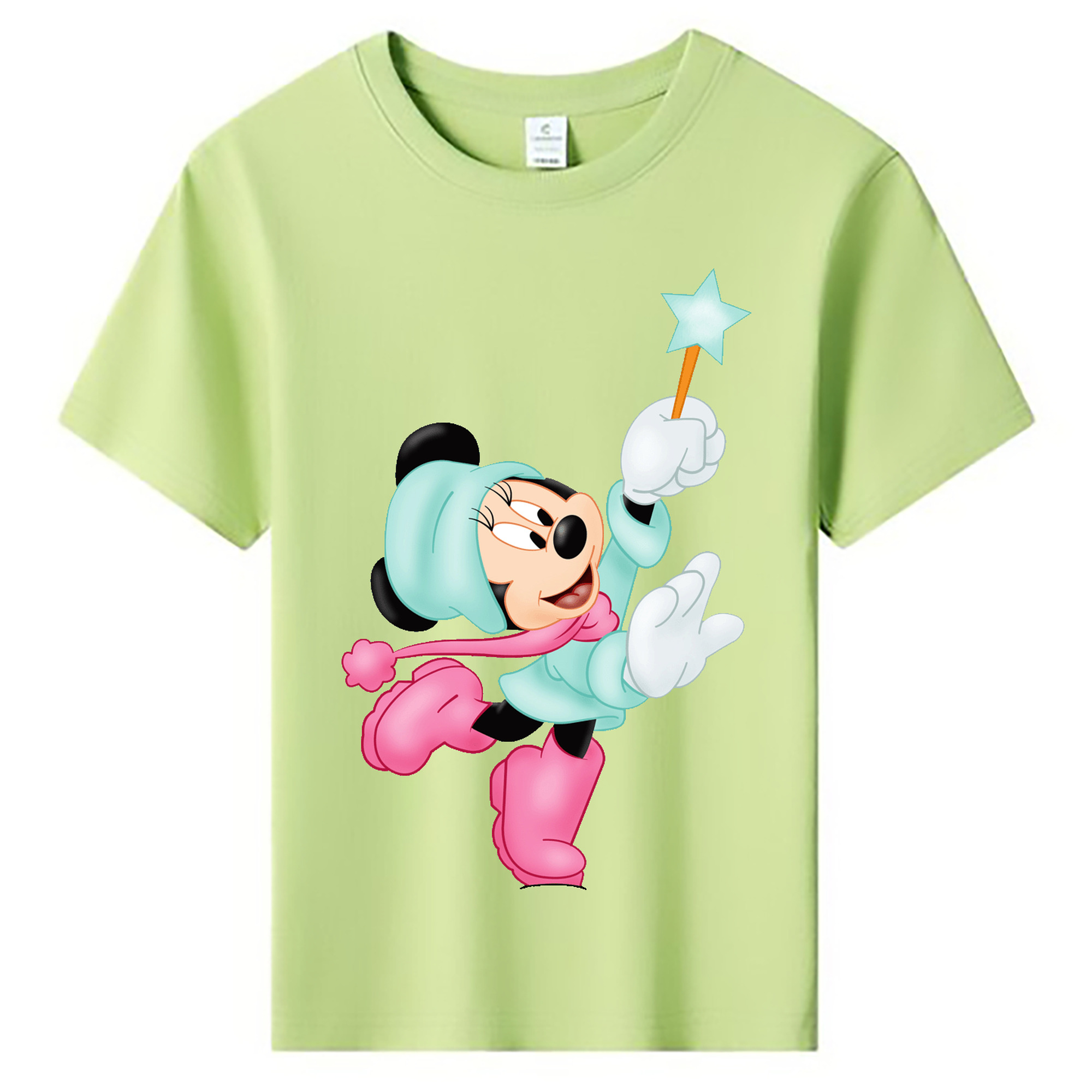 ミッキーマウス Mickey Mouse 綿100％キッズTシャツ（フロントプリント）